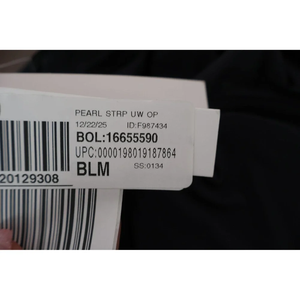 AQUA One Piece Swimsuit Women‎ L Black Pearl Strap Underwire Resort $108 NWOT